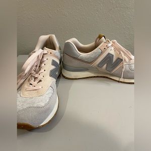 Pink & Gray New Balance 574s (used)